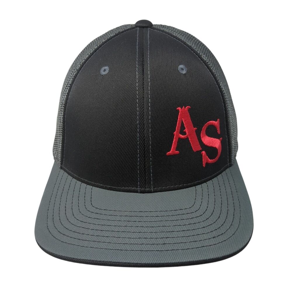 As Lumber & Supply Fitted Trucker Hat Gray L/Xl Mesh Back Pacific Headwear
